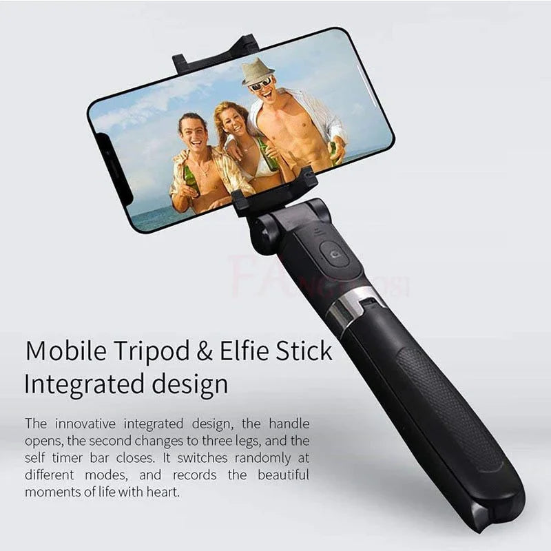 Compatible with Apple, Tripod Selfie Stick Mobile Universal Live Triangle Bracket One Bluetooth Selfie Artifact - Voltora Hub