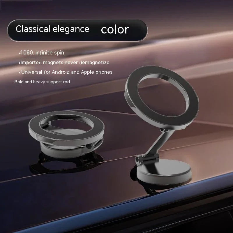 Magnetic Car Phone Mount All-Metal Foldable Phone Holder For Car Strongest Magnet Dashboard Phone Mount For Phone - Voltora Hub