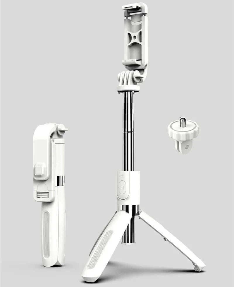 Compatible with Apple, Tripod Selfie Stick Mobile Universal Live Triangle Bracket One Bluetooth Selfie Artifact - Voltora Hub