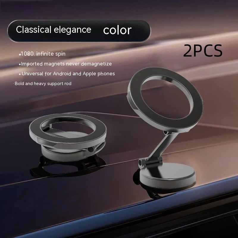 Magnetic Car Phone Mount All-Metal Foldable Phone Holder For Car Strongest Magnet Dashboard Phone Mount For Phone - Voltora Hub