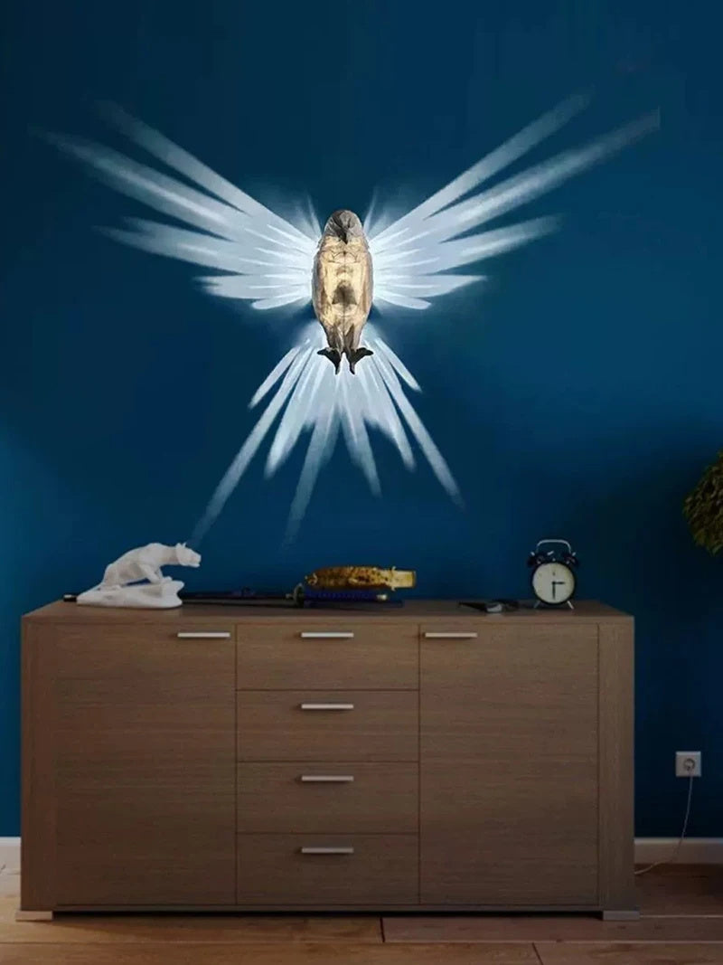 Modern Creative Bird Wall Lamp Owl Eagle Shape Projector Atmosphere Sconce Light 3D Print Body Animal Lighting Lustre Home Decor - Voltora Hub