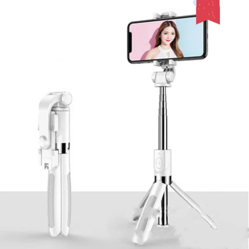 Compatible with Apple, Tripod Selfie Stick Mobile Universal Live Triangle Bracket One Bluetooth Selfie Artifact - Voltora Hub
