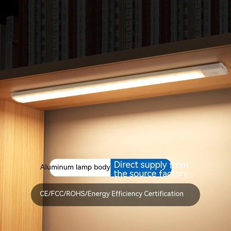 Smart Infrared Sensor Lamp Wireless Magnetic Long Cabinet Light With Rechargeable Hallway Wardrobe - Voltora Hub
