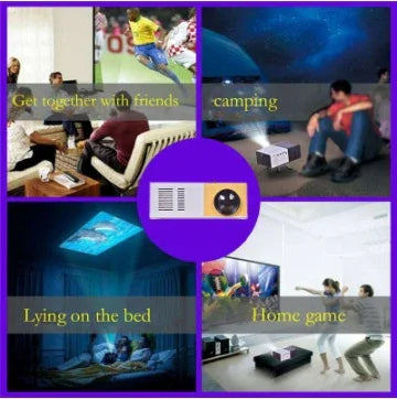 Portable Projector 3D Hd Led Home Theater Cinema HDMI-compatible Usb Audio Projector Yg300 Mini Projector - Voltora Hub