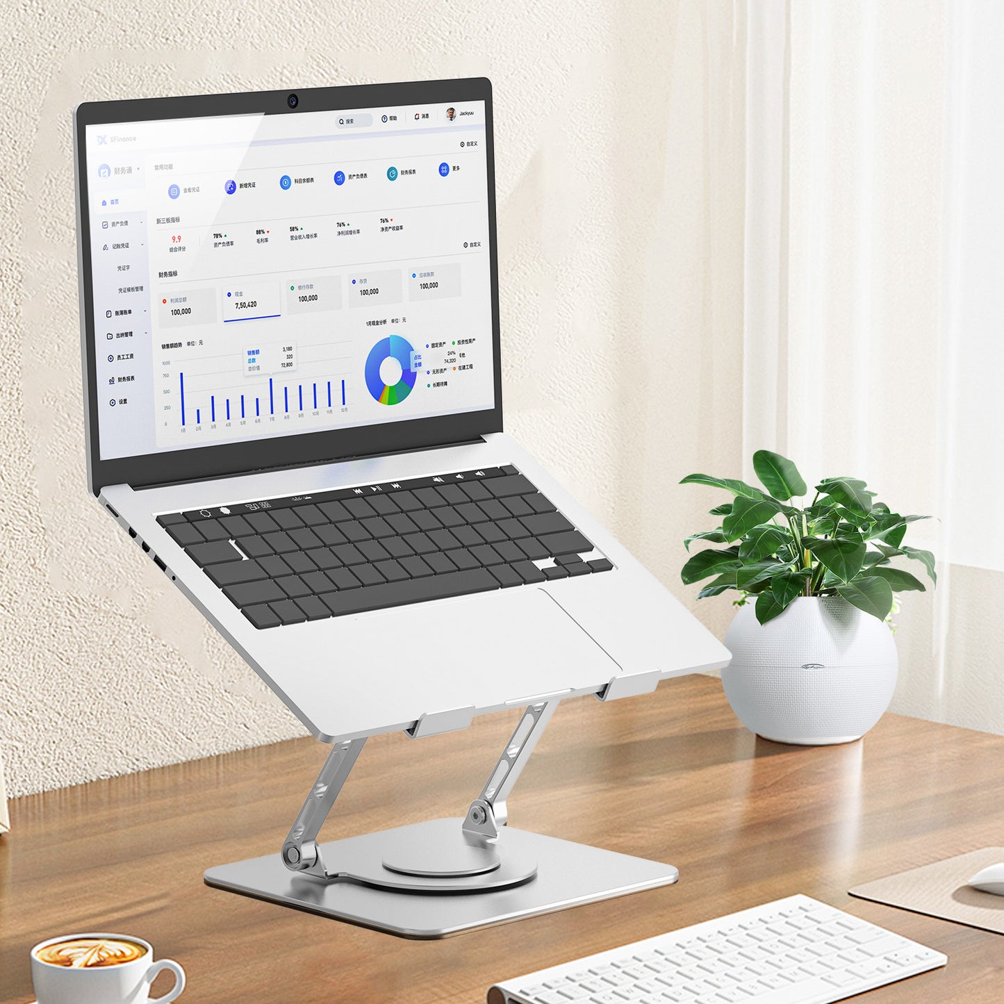 Foldable Adjustable Rotating Aluminum Laptop Stand - Voltora Hub