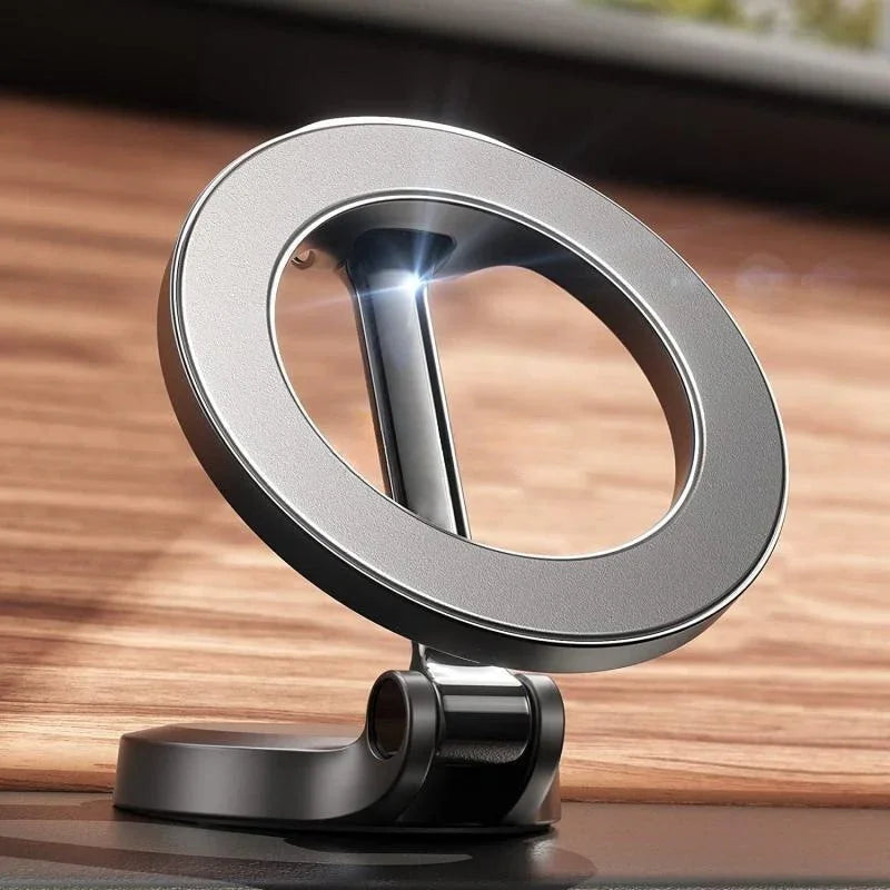 Magnetic Car Phone Mount All-Metal Foldable Phone Holder For Car Strongest Magnet Dashboard Phone Mount For Phone - Voltora Hub