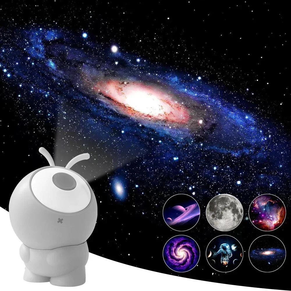 Rechargeable Galaxy Projector Lights 6in1 LED Planetarium Starry Sky Night Lights Rotating Constellation Projector Lamp Decor - Voltora Hub